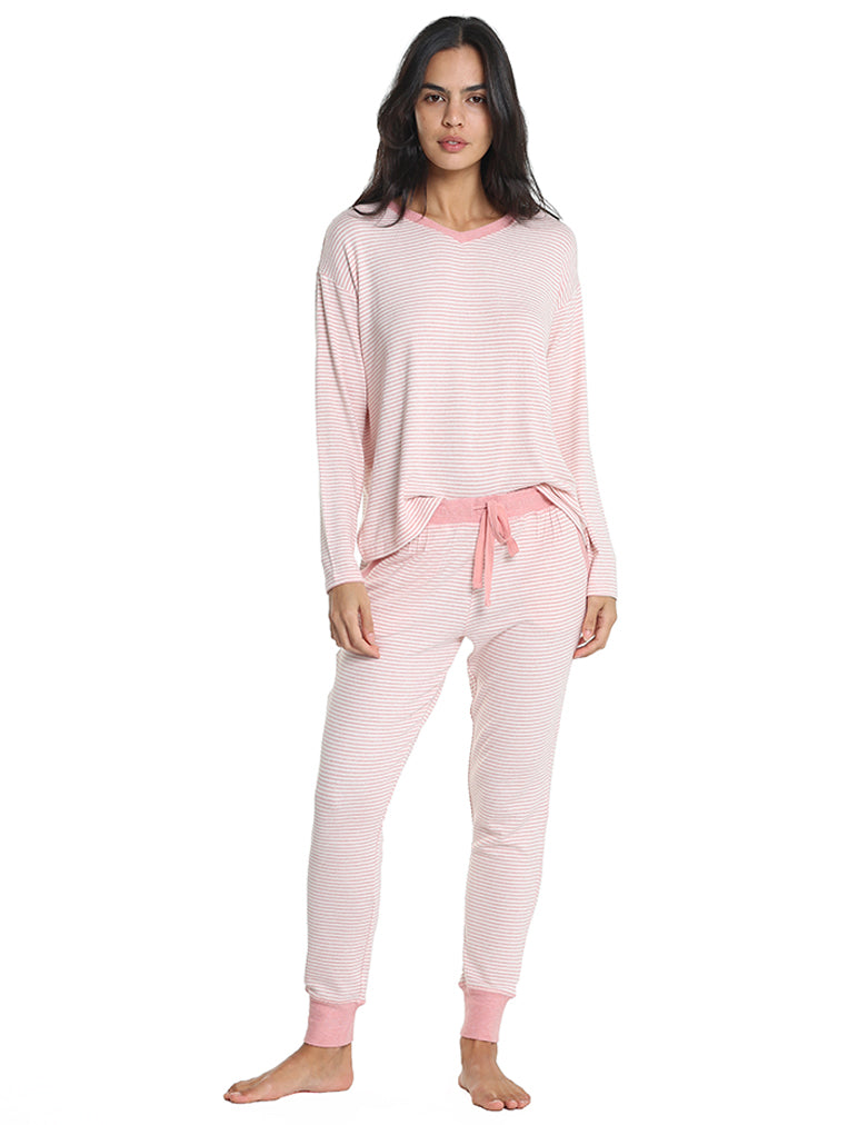 Feather Soft V-Neck LS Top and Jogger