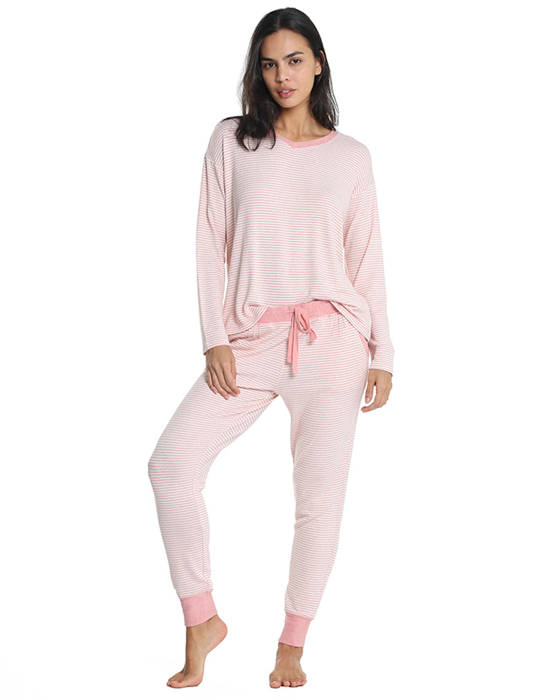 Feather Soft V-Neck LS Top and Jogger
