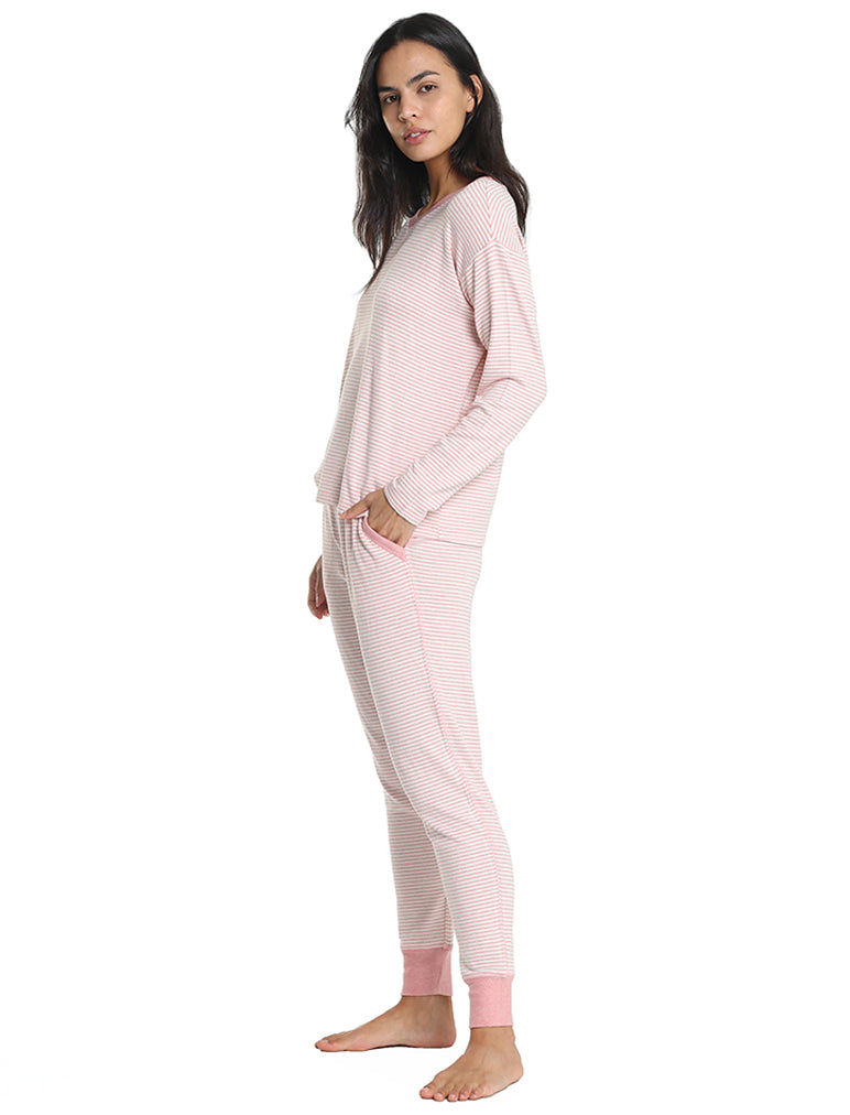 Feather Soft V-Neck LS Top and Jogger