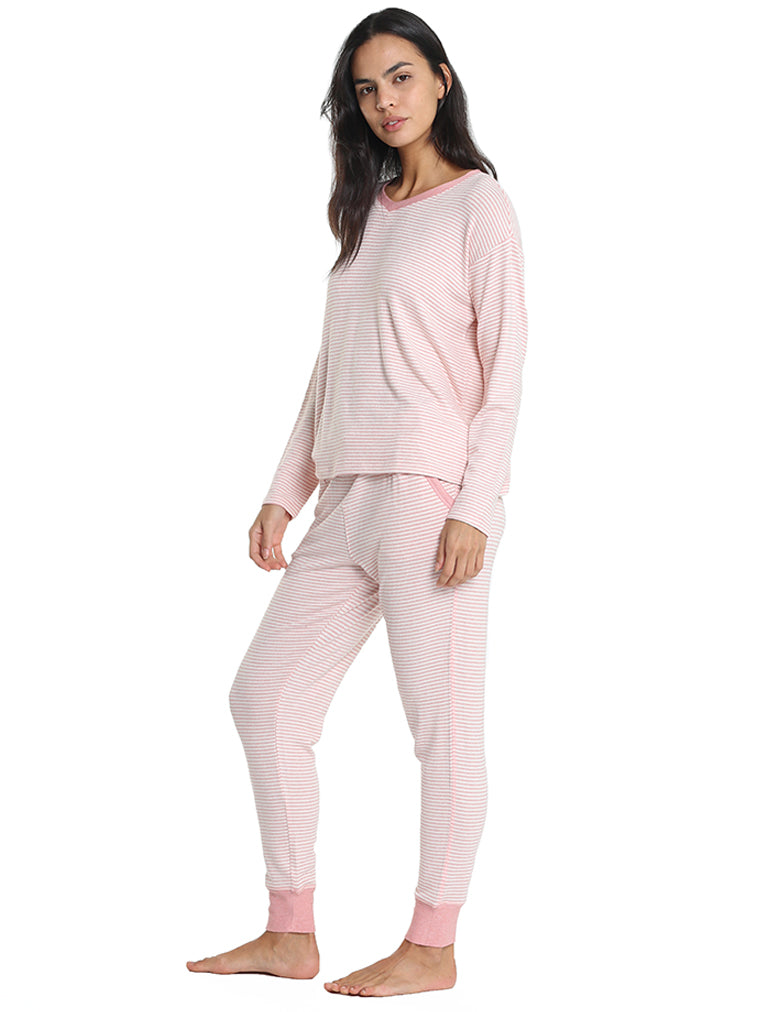 Feather Soft V-Neck LS Top and Jogger