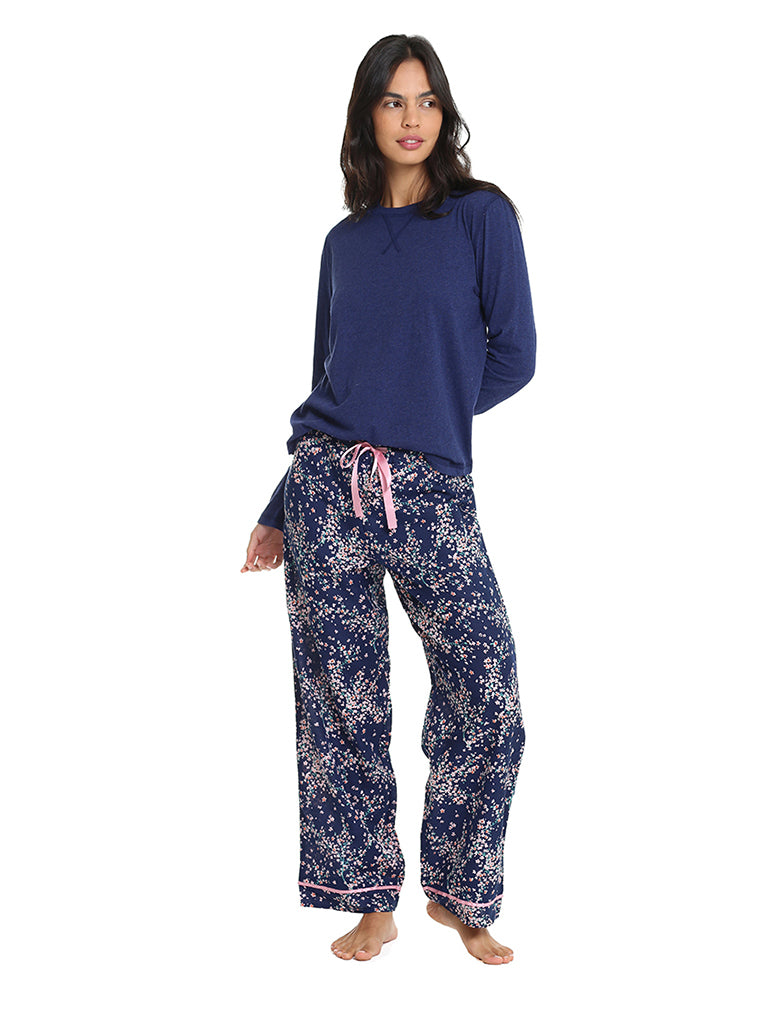 Cheri Blossom Organic Cotton Pant and Organic Cotton LS Top
