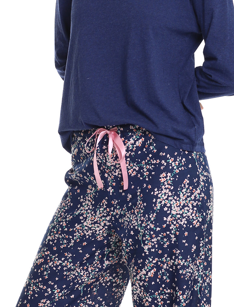 Cheri Blossom Organic Cotton Pant and Organic Cotton LS Top