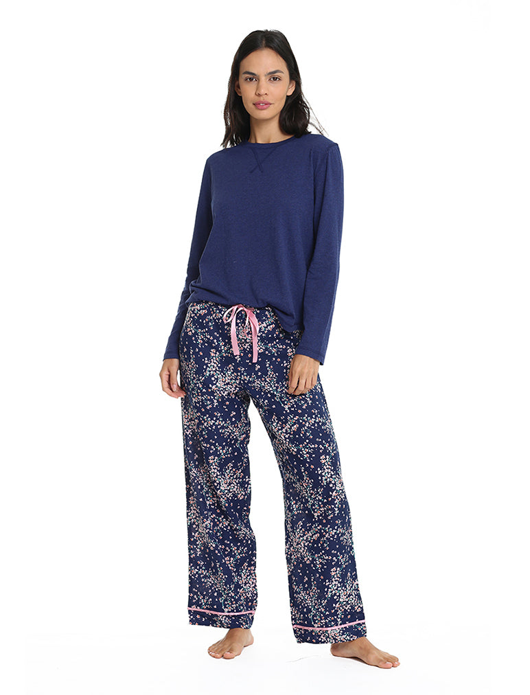 Cheri Blossom Organic Cotton Pant and Organic Cotton LS Top