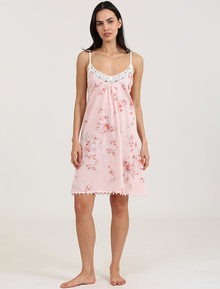 Jardin Lace Front Midi Nightie