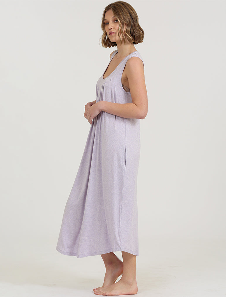 Kate Modal Soft Pleat Front Maxi Nightie