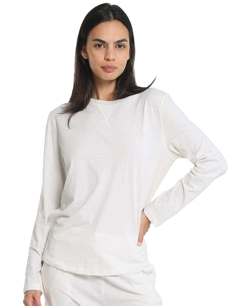 Jada Organic Cotton Knit Long Sleeve Tee