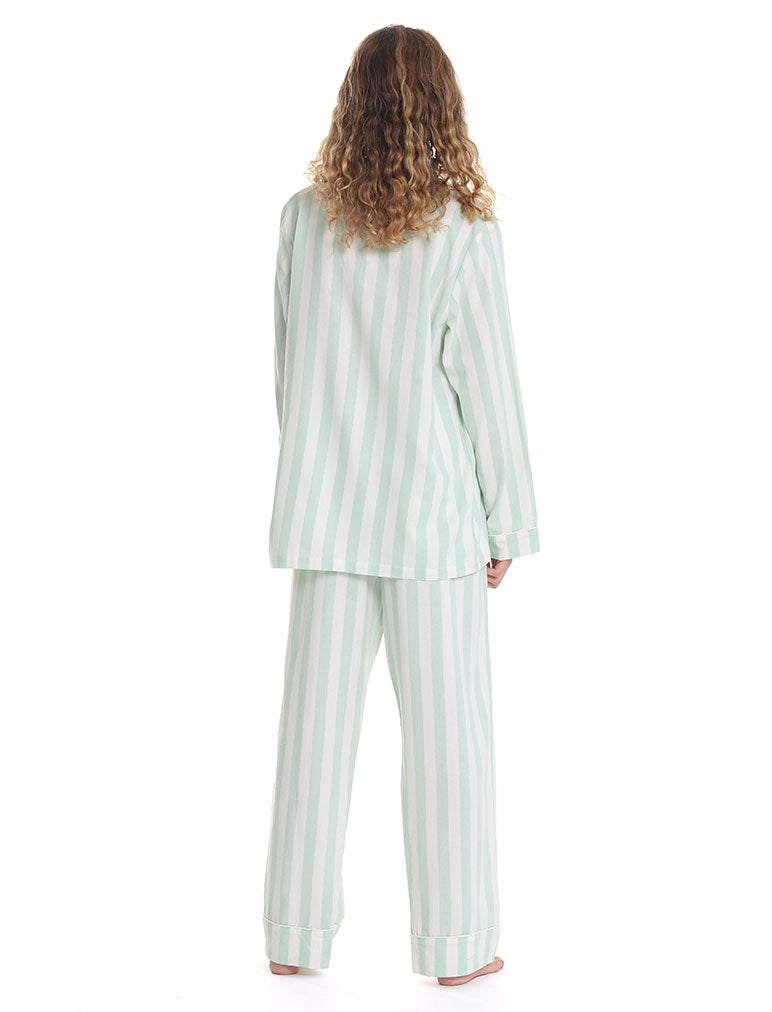 Cotton Stripe Full Length PJ