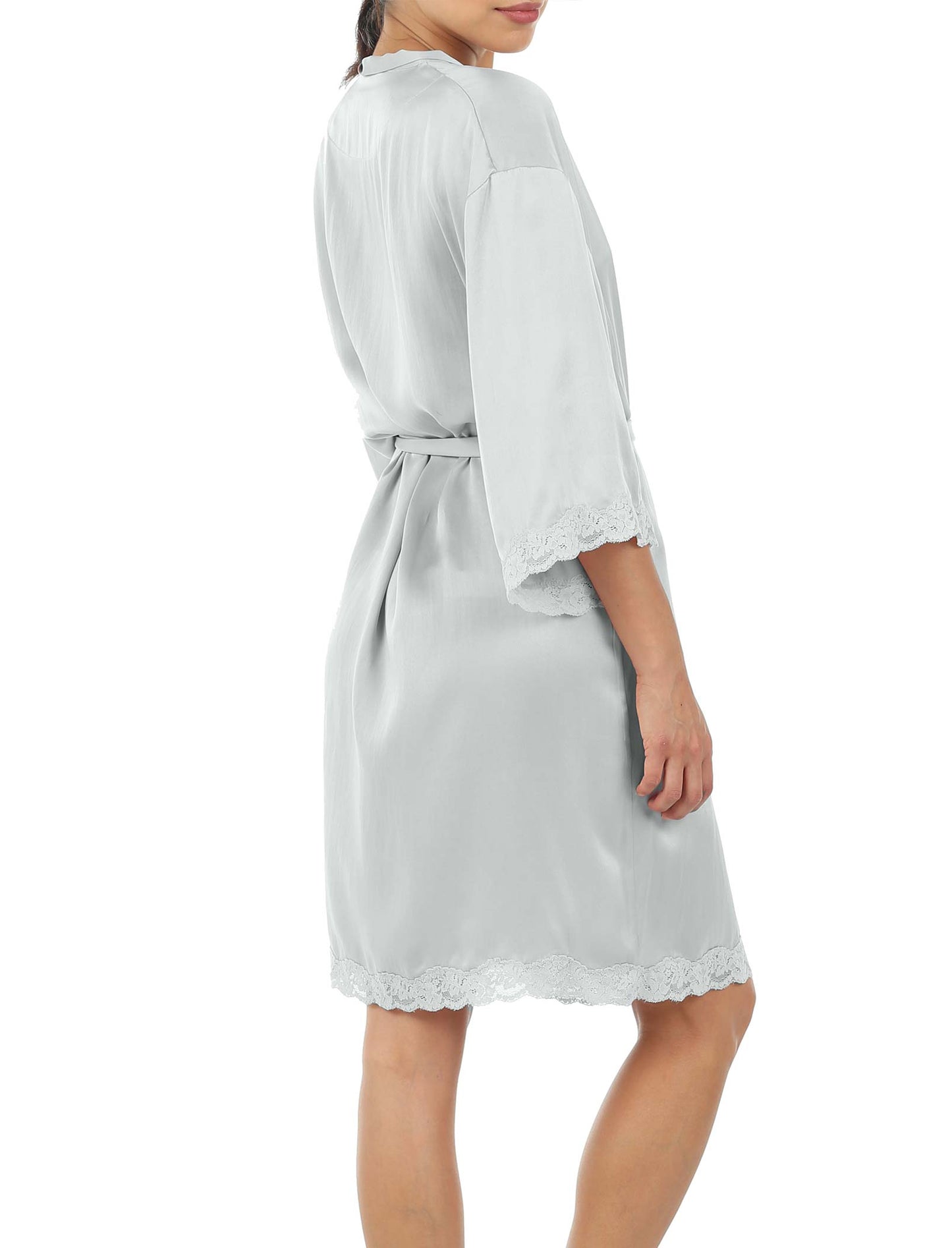 Camille Silk Lace Robe