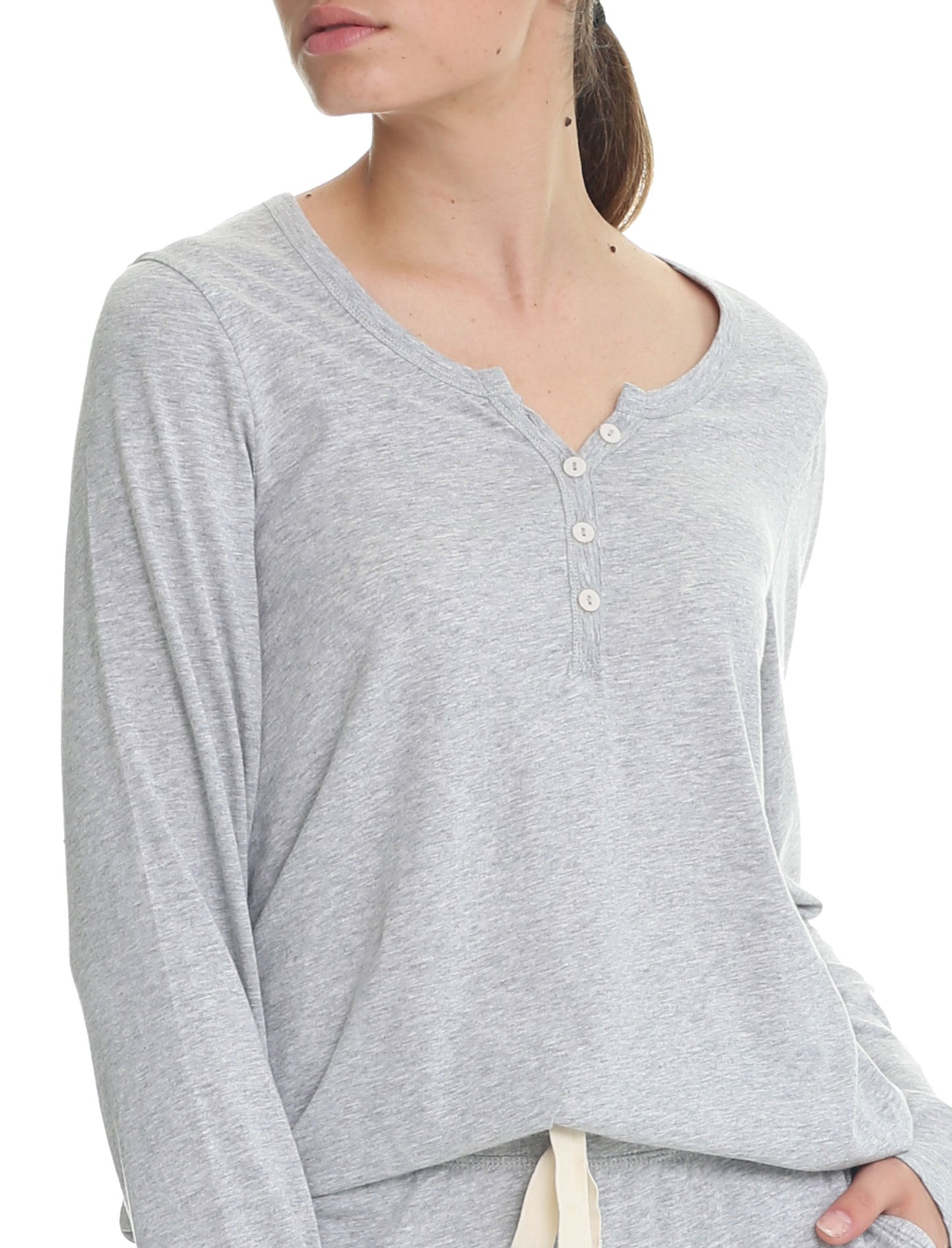 Organic Cotton Knit Henley
