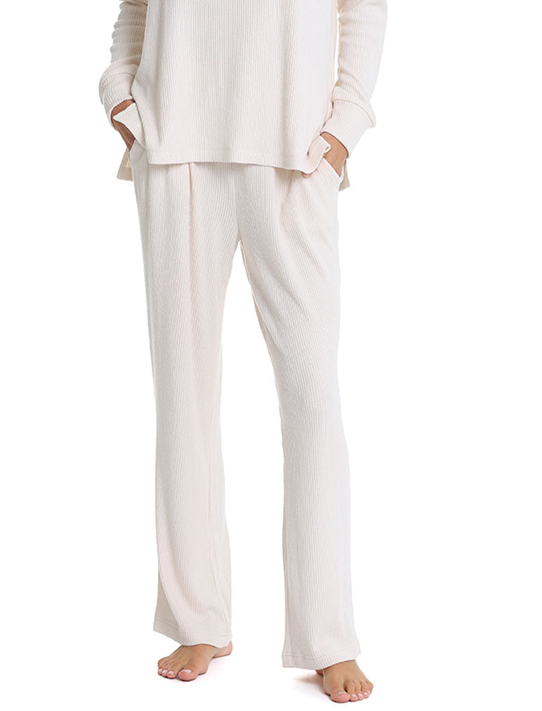 Soft Touch Rib Straight Leg Pant