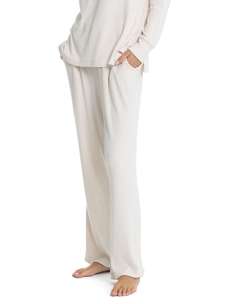 Soft Touch Rib Straight Leg Pant