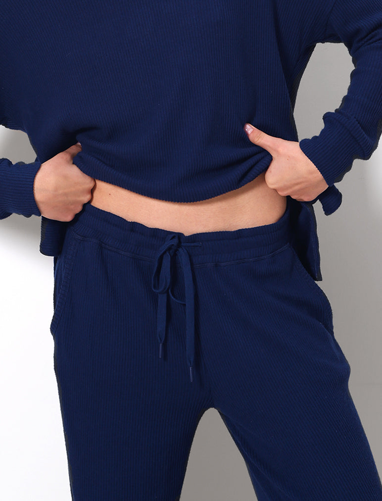 Soft Touch Rib Straight Leg Pant