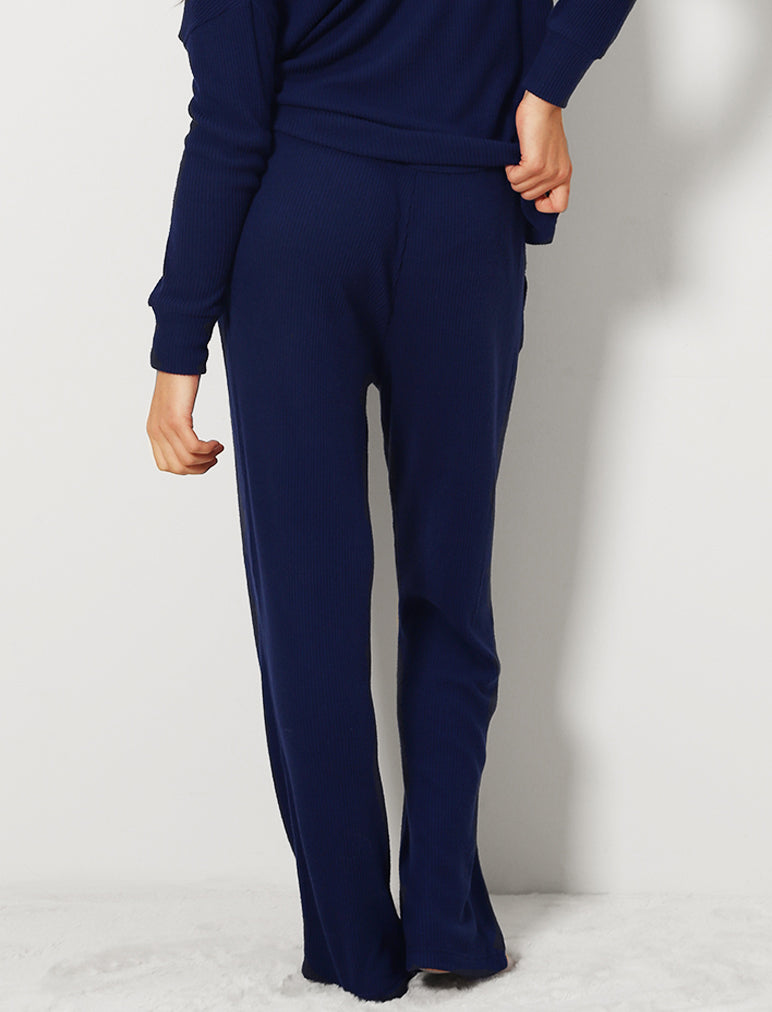 Soft Touch Rib Straight Leg Pant