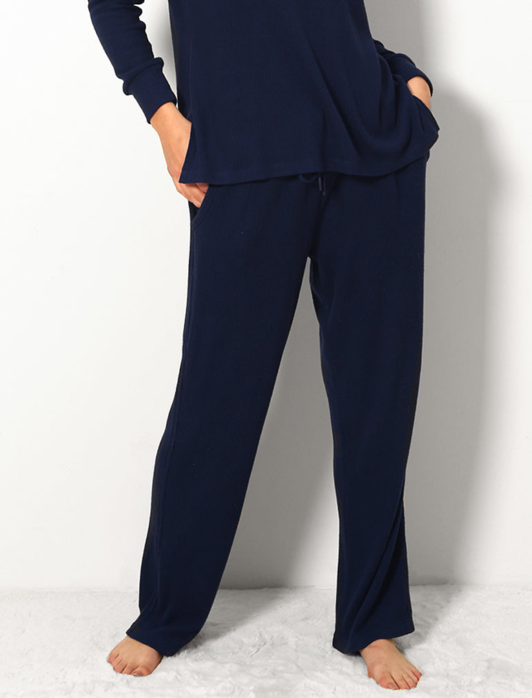 Soft Touch Rib Straight Leg Pant