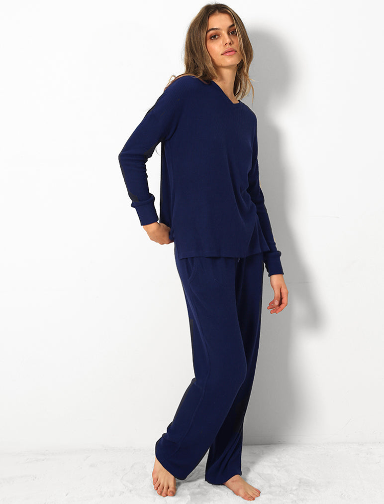 Soft Touch Rib Straight Leg Pant