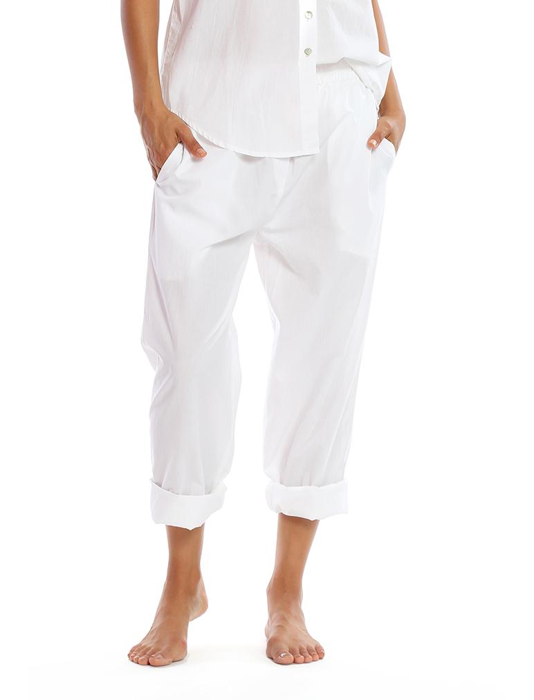 Whale Beach PJ Pant in White