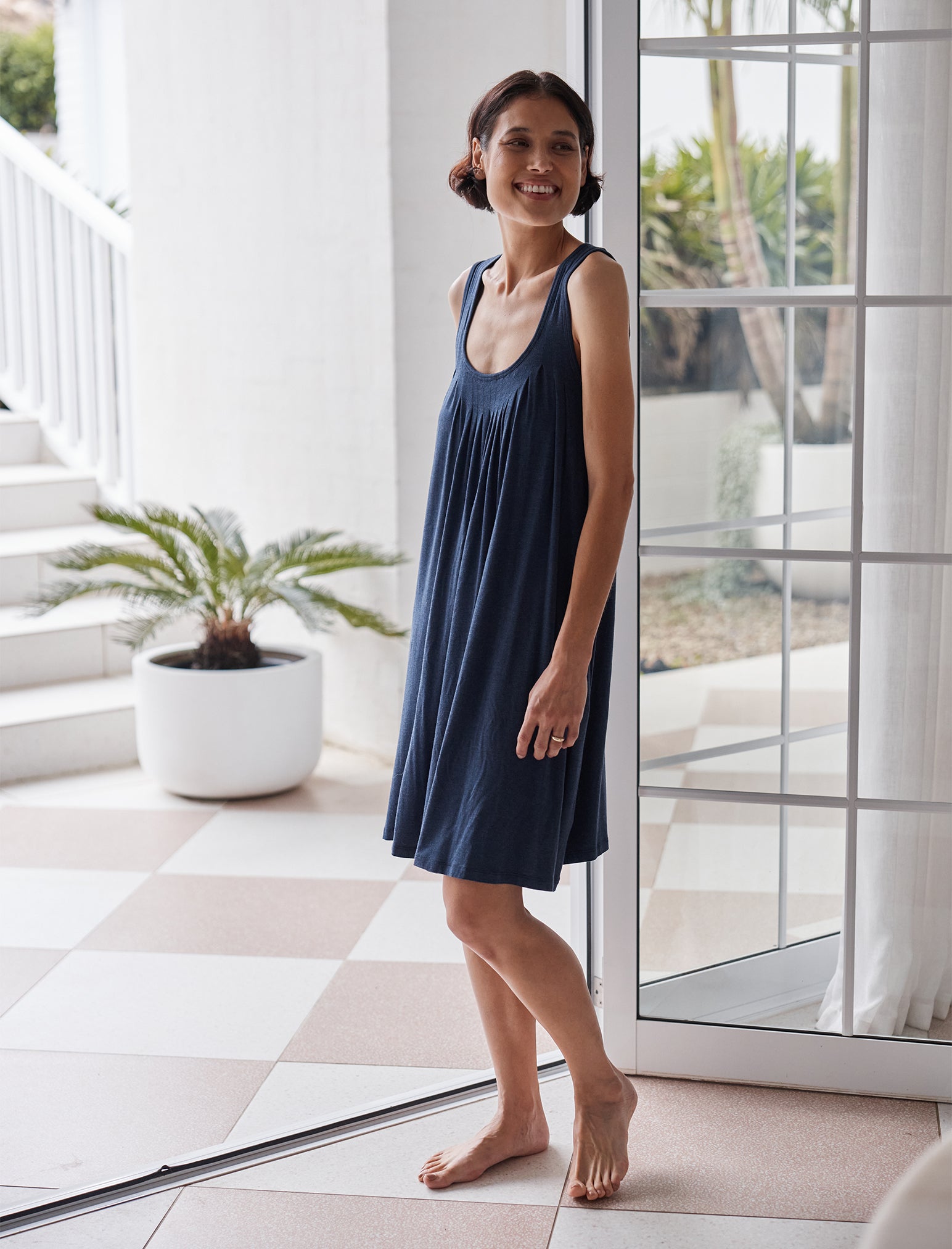 Kate Modal Soft Pleat Front Nightie