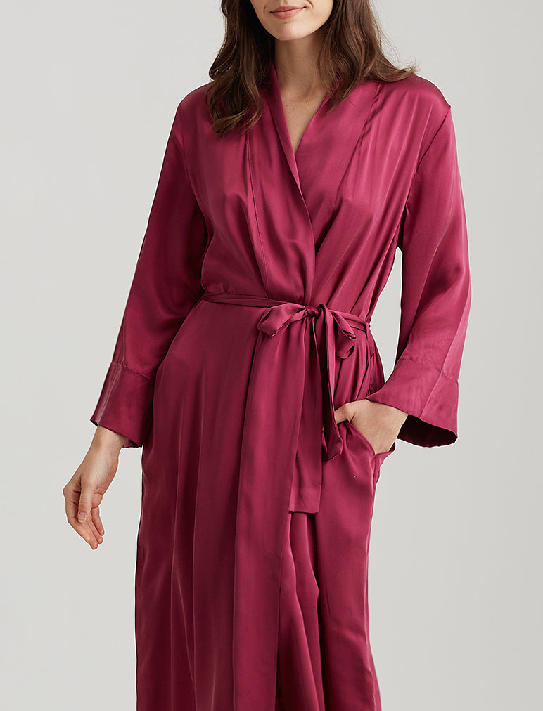 Audrey Silk Long Robe