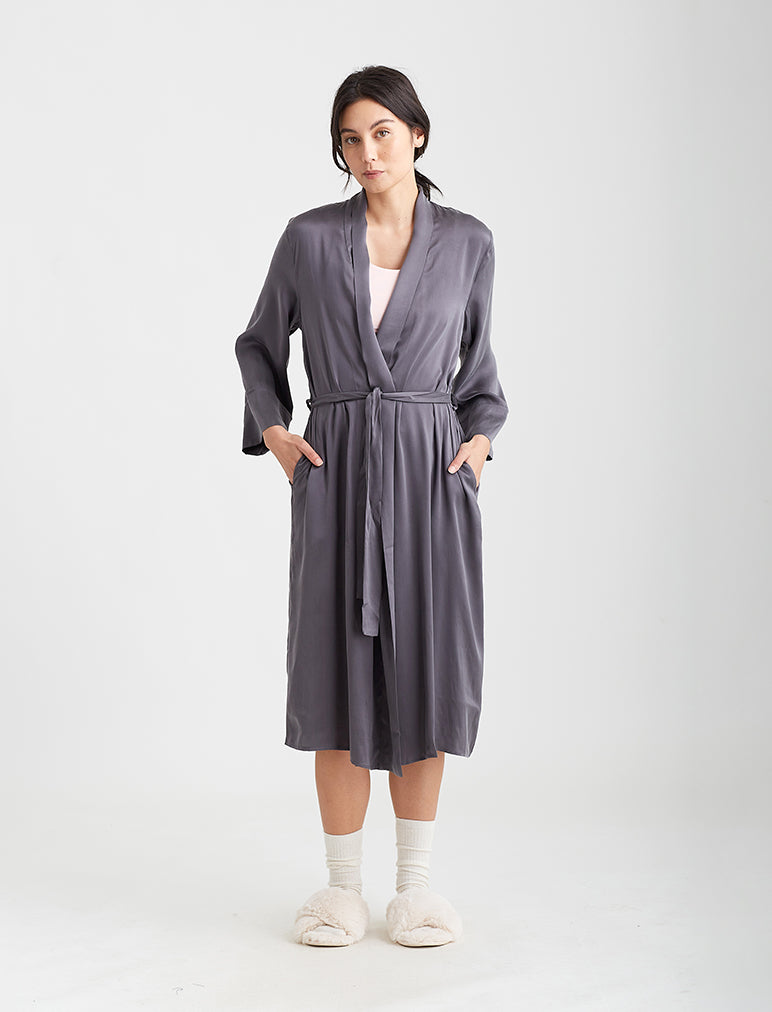 Audrey Silk Long Robe