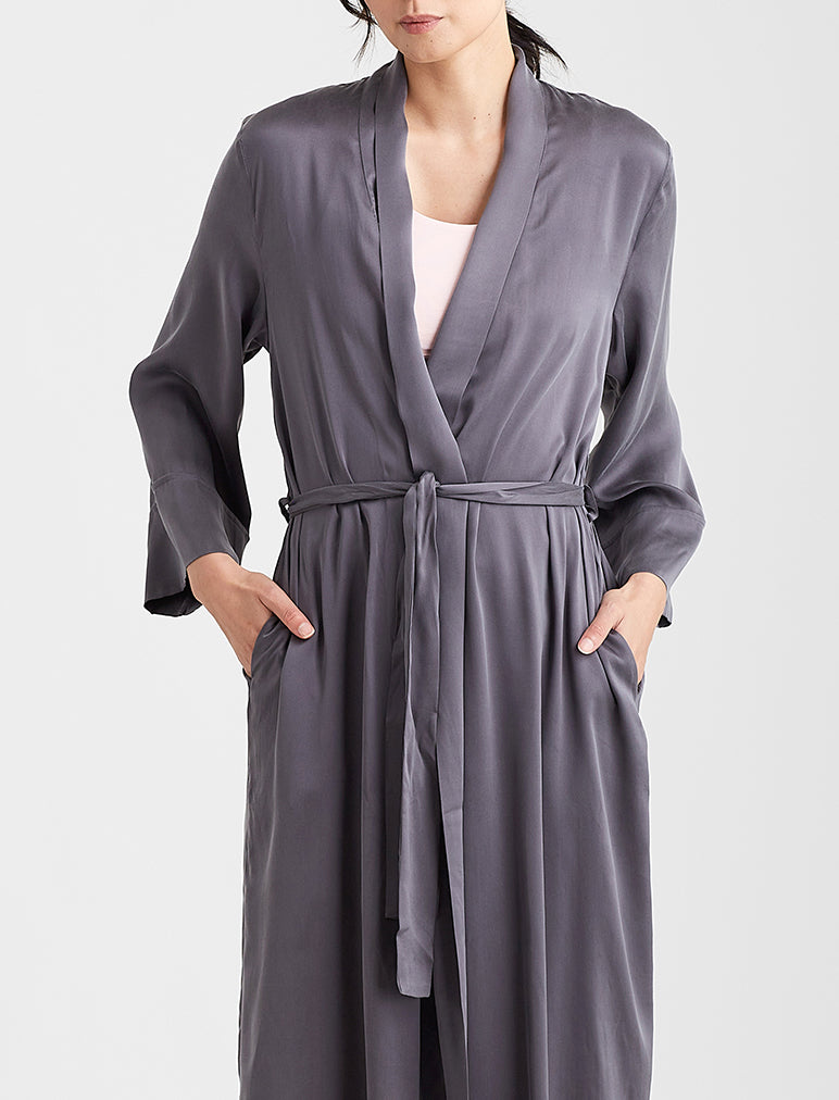 Audrey Silk Long Robe