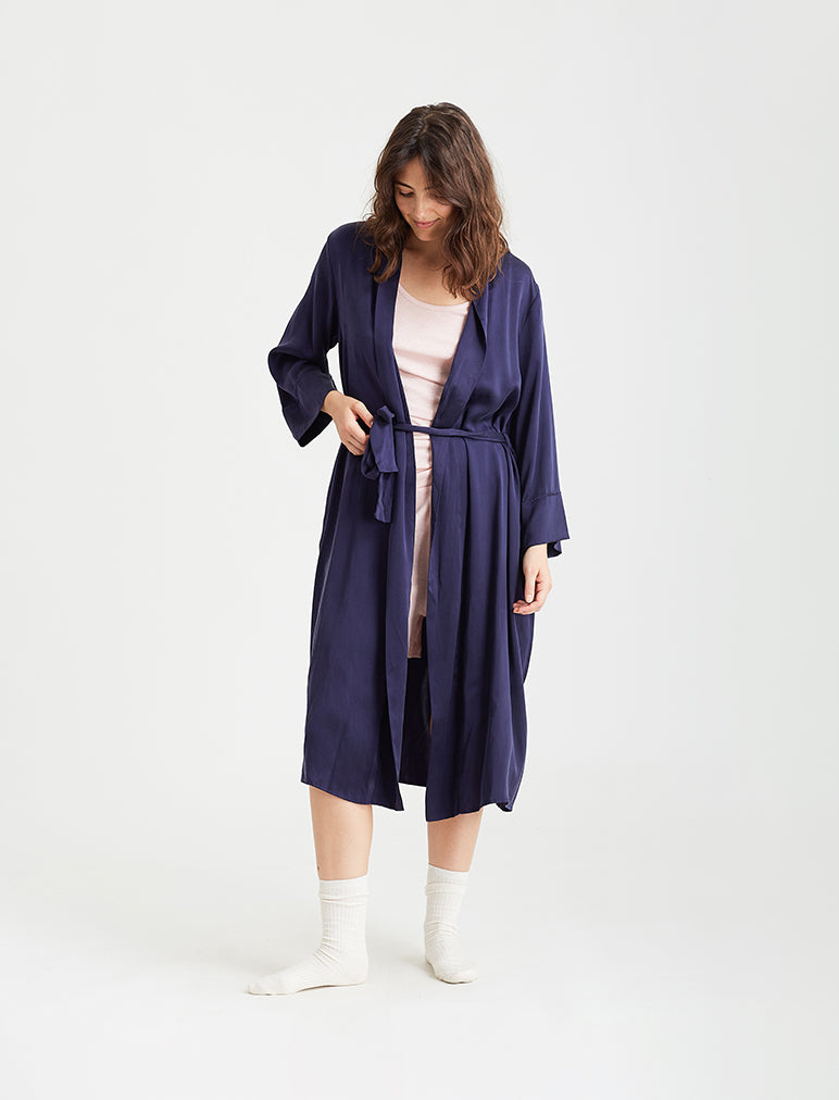 Audrey Silk Long Robe