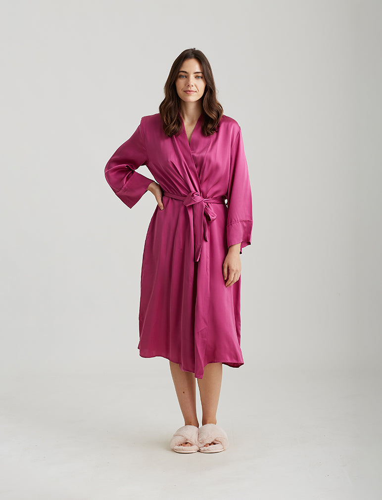 Audrey Silk Long Robe