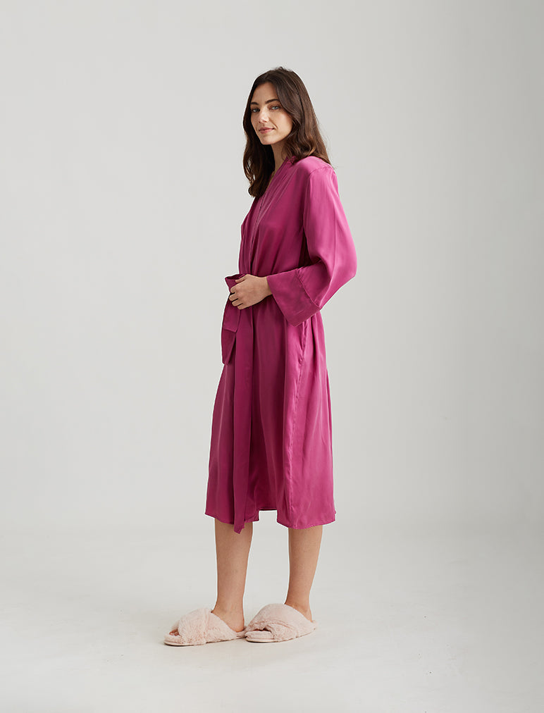 Audrey Silk Long Robe