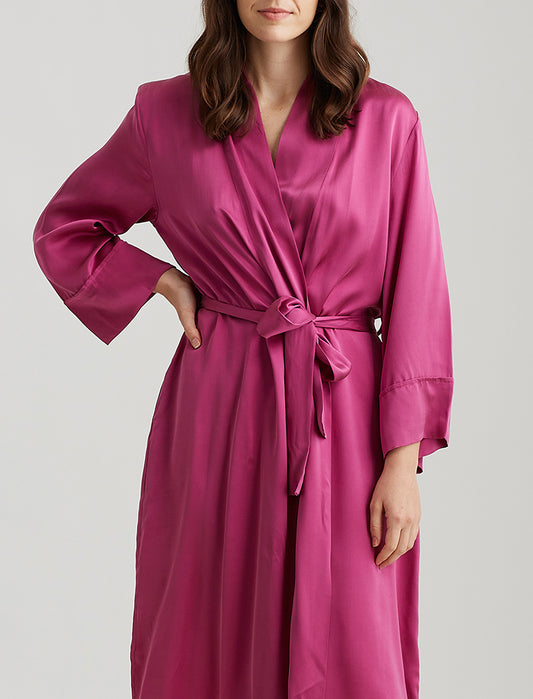 Audrey Silk Long Robe