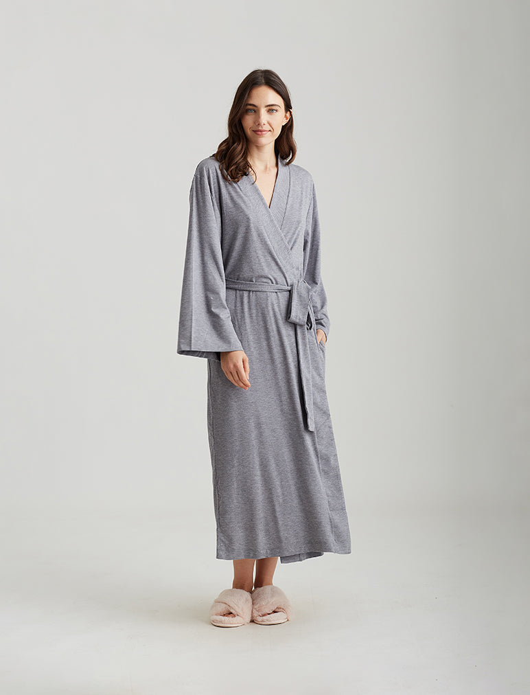 Cotton Lace Trim Robe and Dress Set of 2 – Indigo Paisley