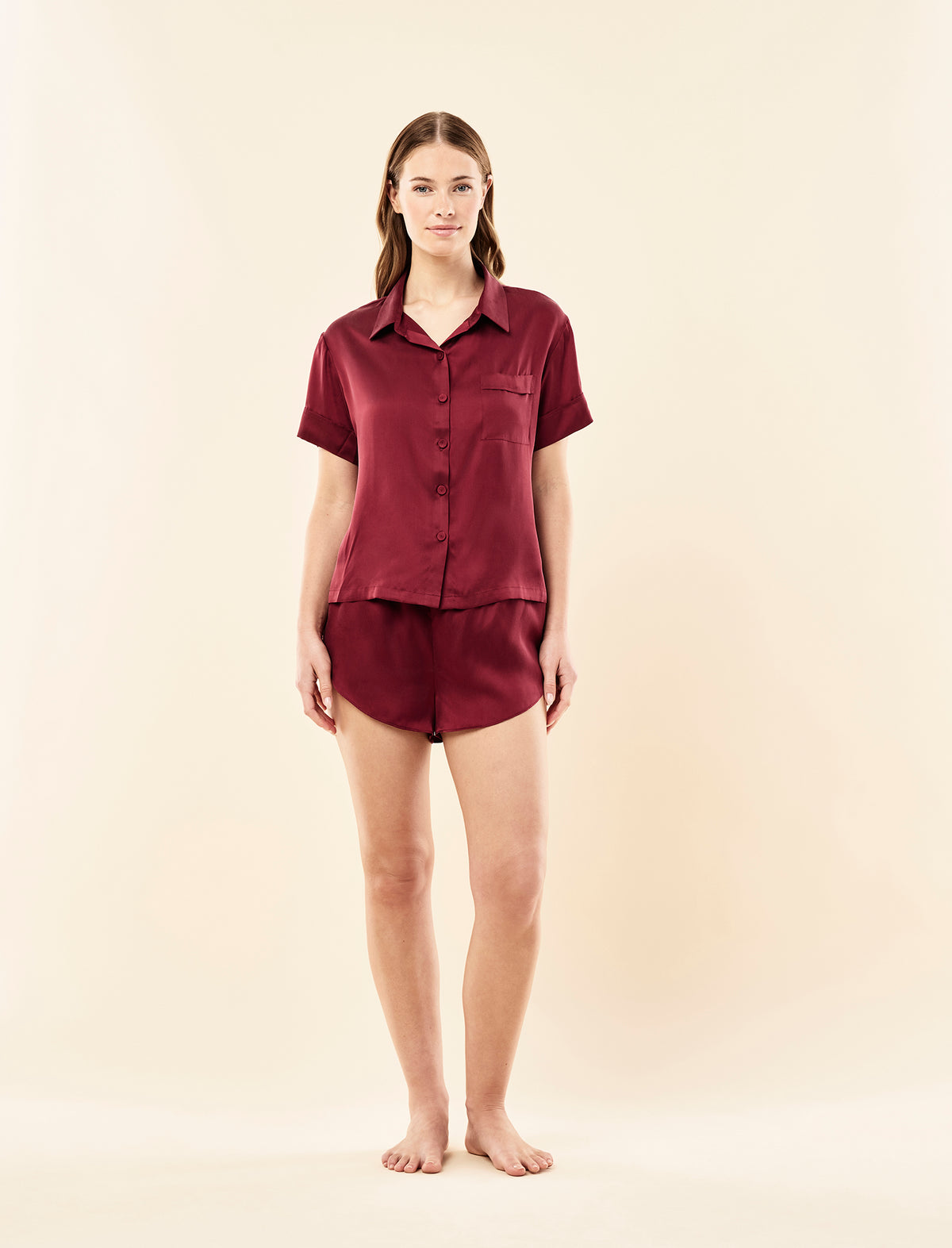 Audrey Washable Silk Boxer PJ Set