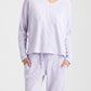 Super Soft Waffle V-Neck Long Sleeve Top