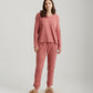 Super Soft Waffle V-Neck LS Top