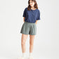 Organic Cotton Knit Tee in Navy