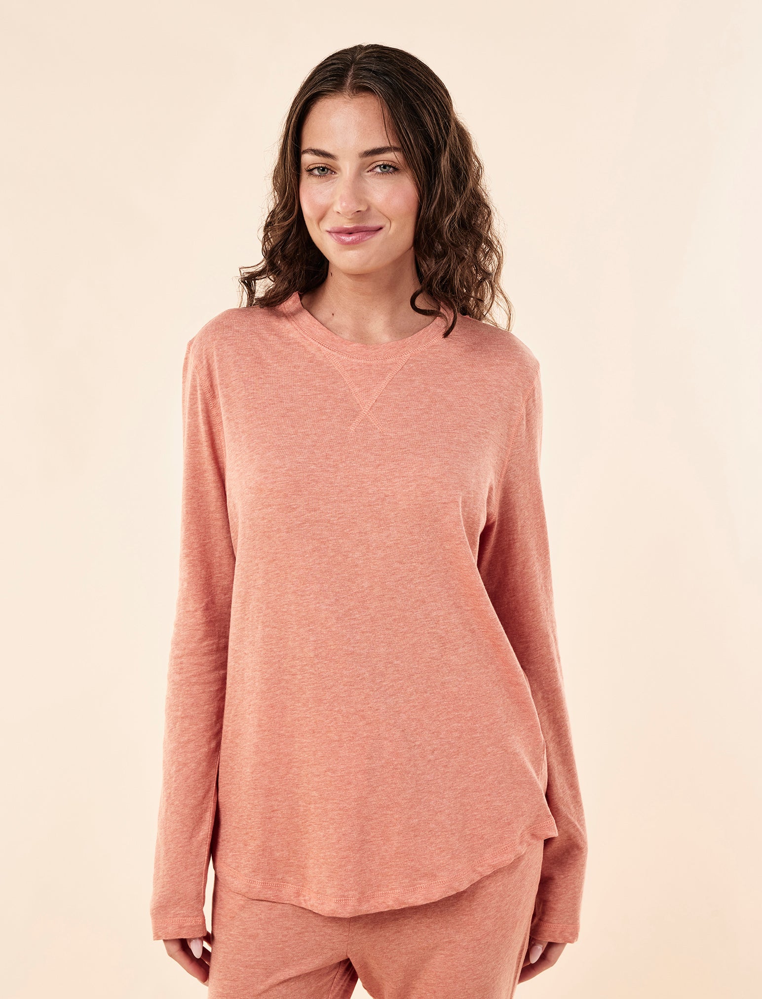 Jada Organic Cotton Knit Long Sleeve Tee