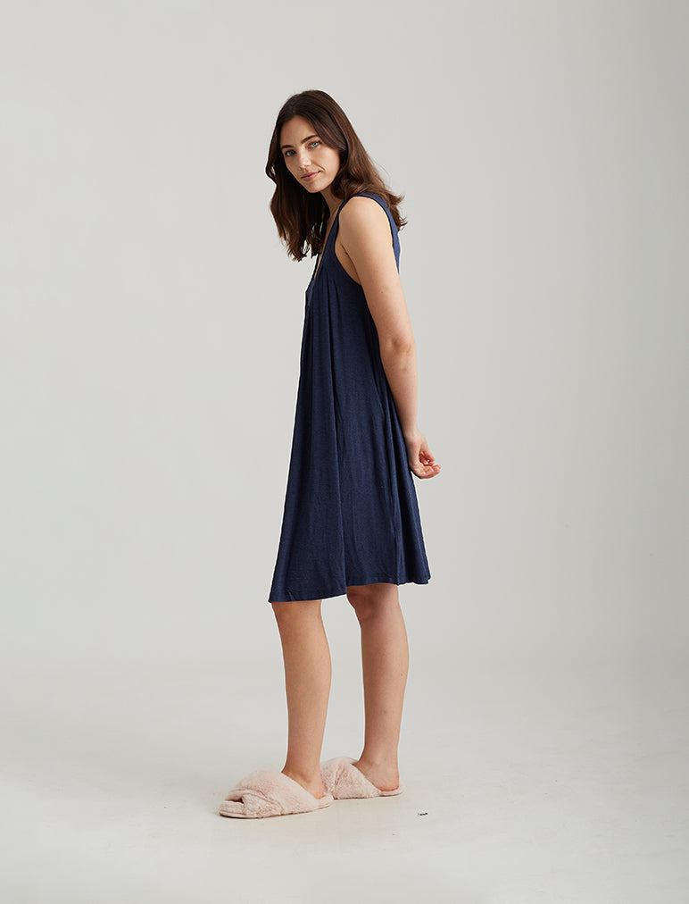 Kate Modal Soft Pleat Front Curved Nightie