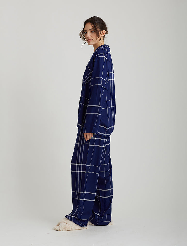Comfy Plaid PJ in Navy
