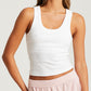Milla Rib Shelf Bra Semi Crop Top