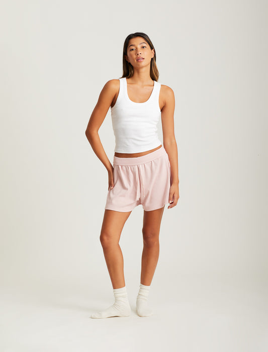 Milla Rib Shelf Bra Semi Crop Top