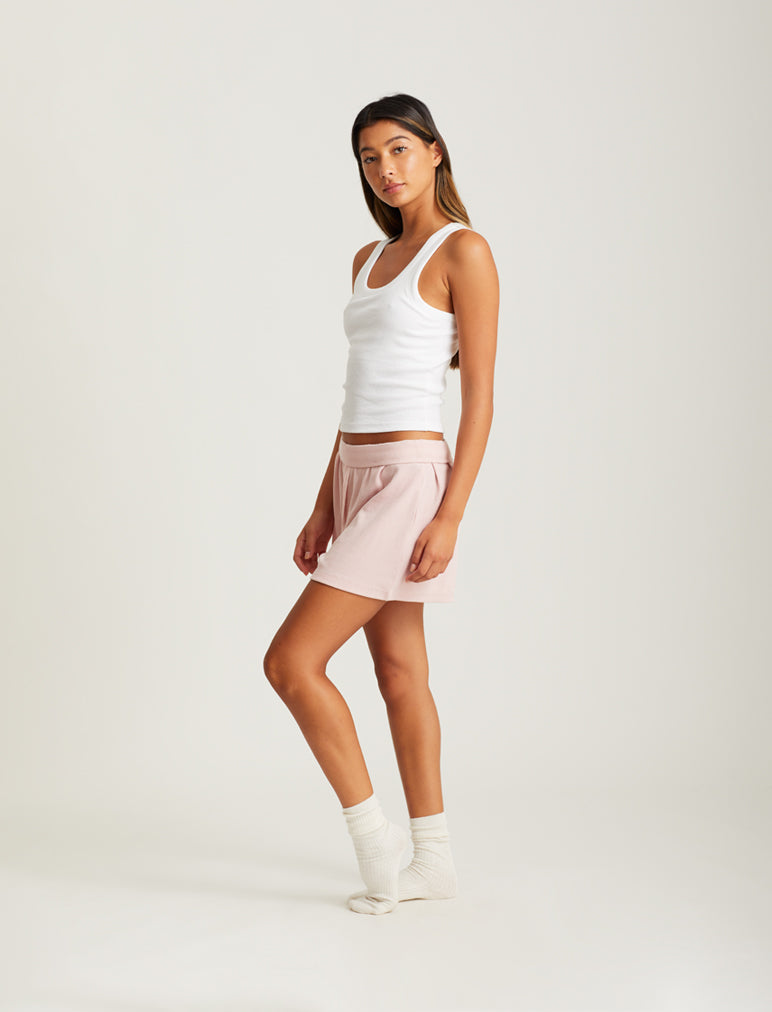 Milla Rib Shelf Bra Semi Crop Top