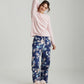 Alice Floral Pant and Feather Soft Top in Navy/Pink