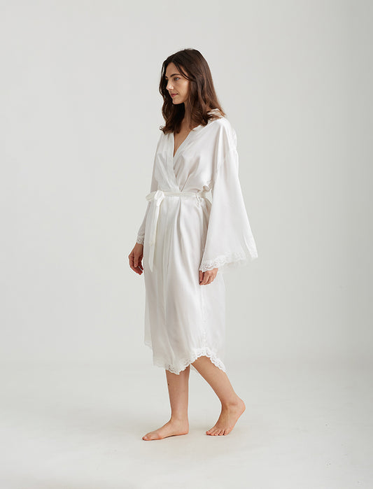 Camille Silk Lace Maxi Robe