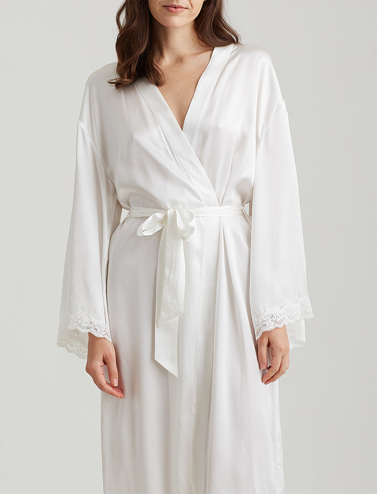 Camille Silk Lace Maxi Robe