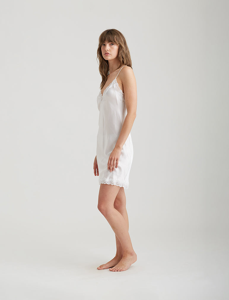 Camille Silk Lace Mini Slip Papinelle SleepwearNZ