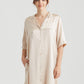 Audrey Silk Short Sleeve Nightshirt