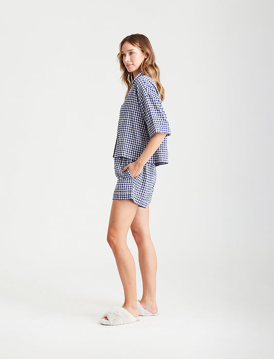 Seersucker Gingham Boxer PJ Set