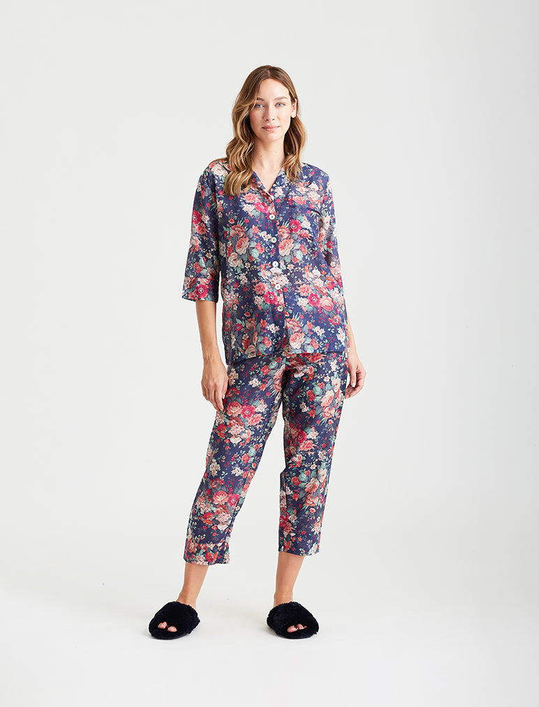 Grace Floral Cotton Silk Crop PJ