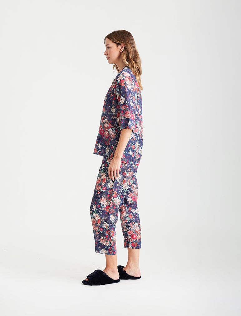 Grace Floral Cotton Silk Crop PJ