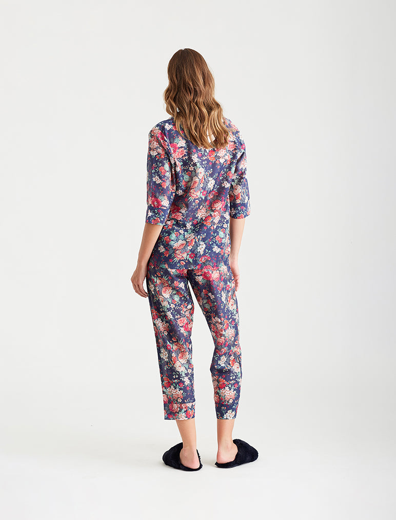 Grace Floral Cotton Silk Crop PJ