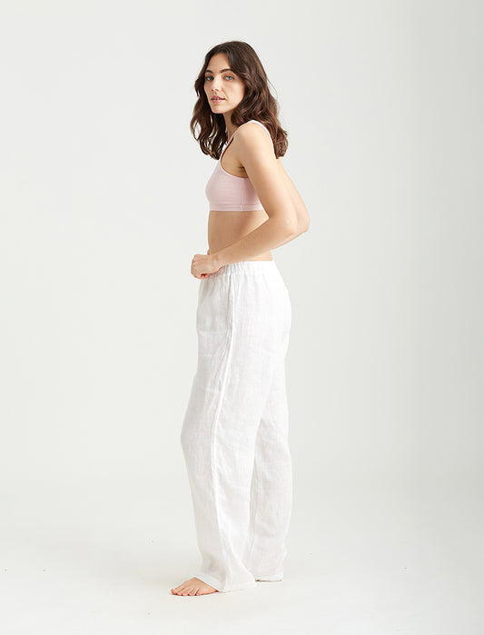 Resort Linen Full Length Pant