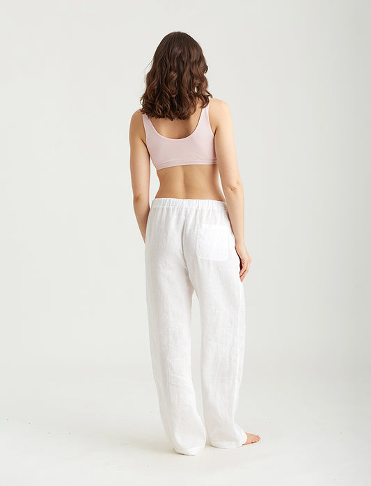 Resort Linen Full Length Pant
